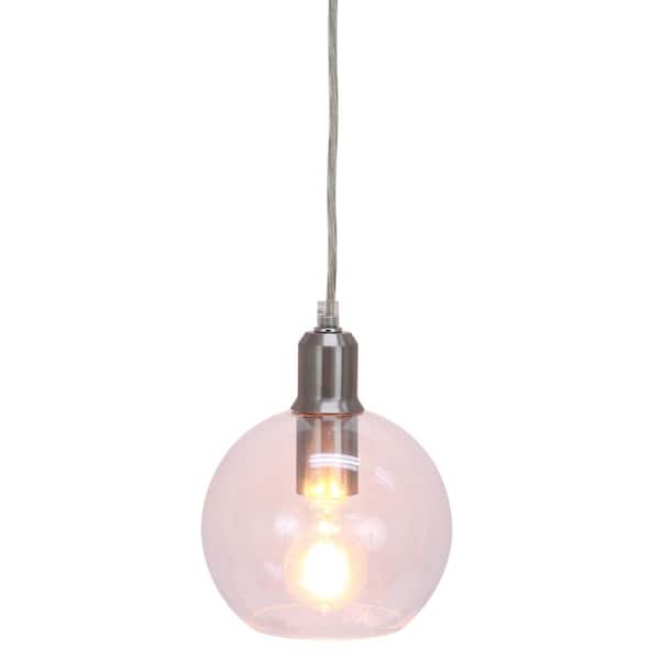 Decor Therapy Chadwick 1-Light Brushed Steel Pendant