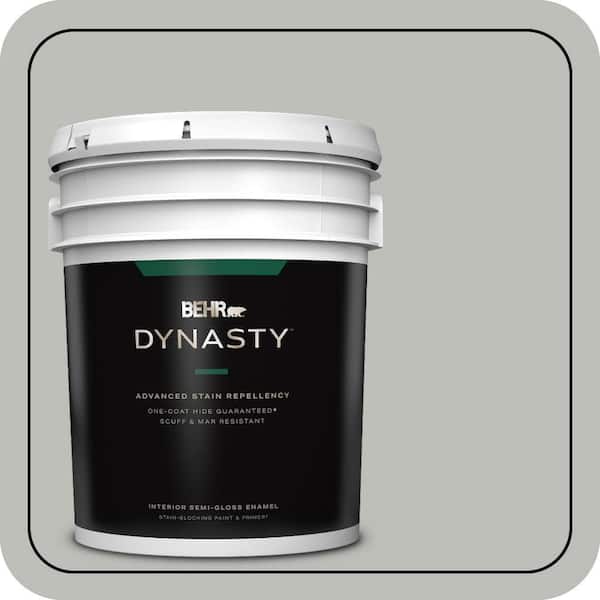 BEHR DYNASTY 5 gal. #PPU24-17 Hailstorm Gray Semi-Gloss Enamel Interior Stain-Blocking Paint & Primer