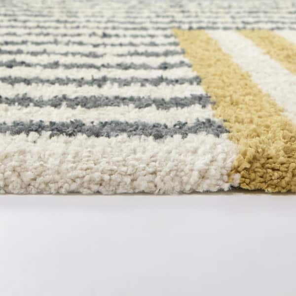 Raines Grey 7 ft. 10 in. x 10 ft. Striped Area Rug