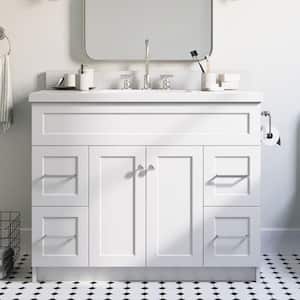 White - 40 Inch Vanities - Bathroom Vanities with Tops - Bathroom ...