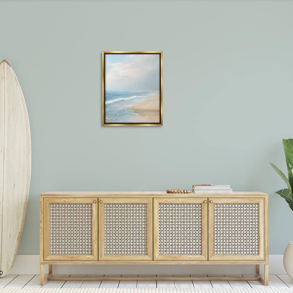 Serenity Beach View by Franklyn Gregory Gold Floater Frame Nature Graphic Art Print 31 in. x 25 in. price history on PriceWatchPro