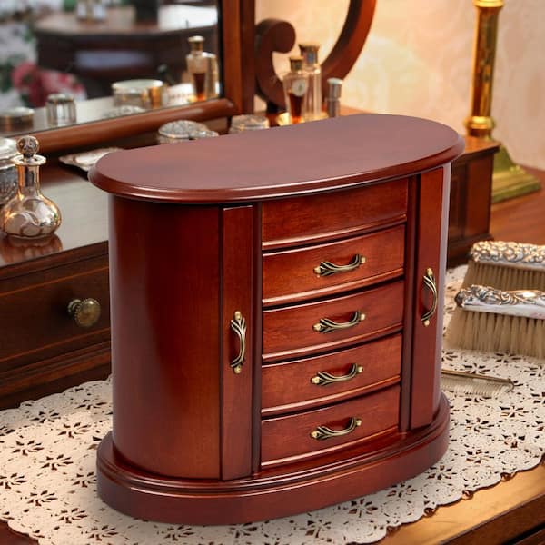 Mele & Co Heloise Walnut Finish Wooden Jewelry Box 00337S13 - The