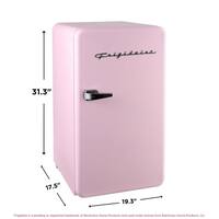 3.2 cu. ft. Mini Retro Fridge in Pink with Freezer