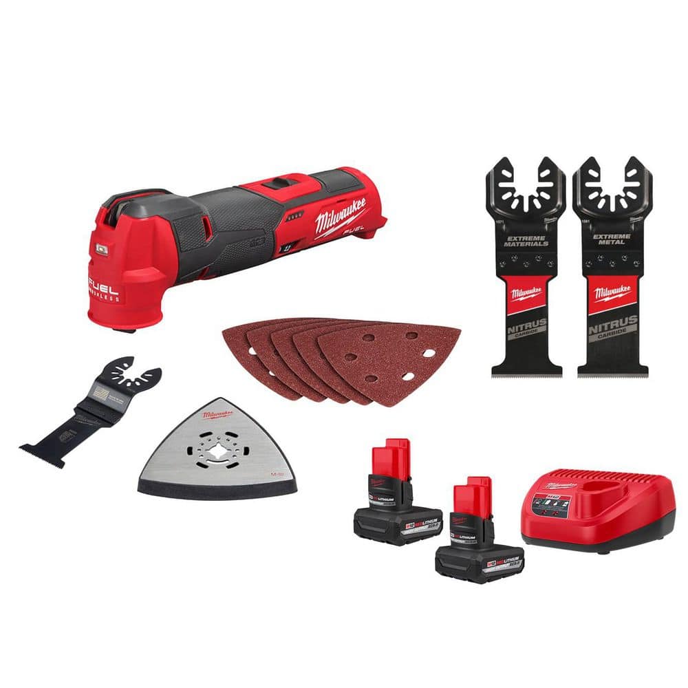M12 FUEL 12V Oscillating Multi-Tool w/5.0Ah Battery 2-Pk Starter Kit & Nitrus Carbide Blade (2-Pk) price history on PriceWatchPro