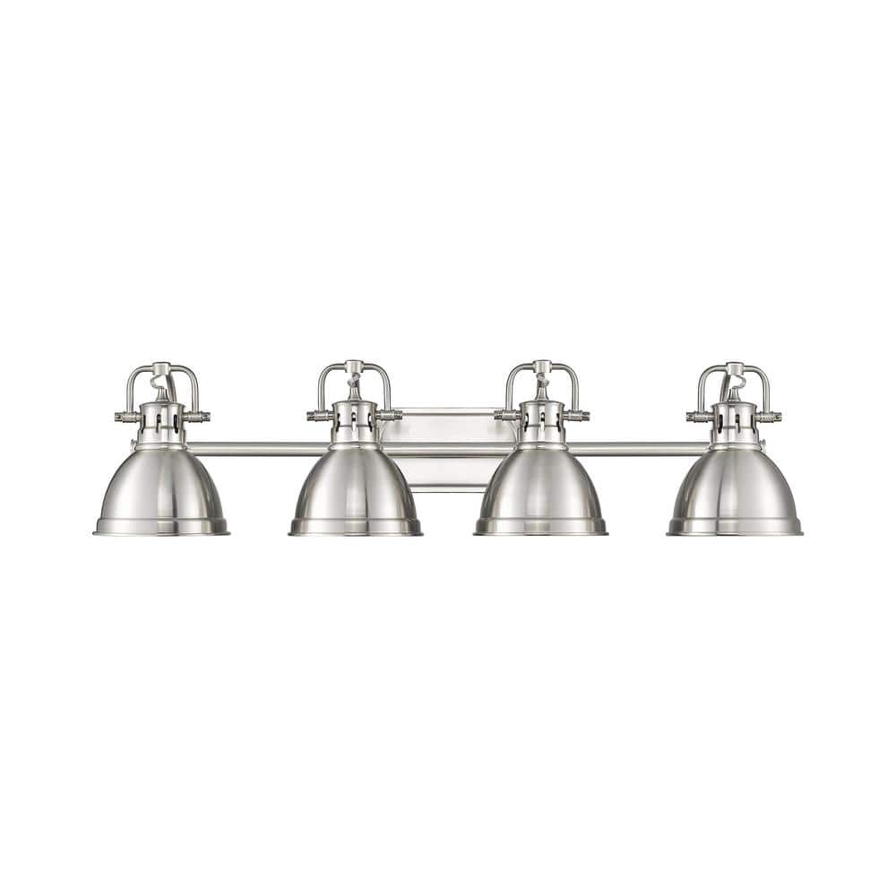 Duncan 8.25 in. 4-Light Pewter Vanity Light with Silver Shade price history on PriceWatchPro