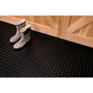 Trailer Flooring Midnight Black Coin Commercial Vinyl Sheet Flooring (8.5 ft. W x 20 ft. L)