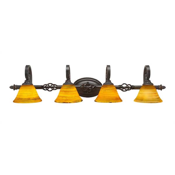 Unbranded Bridgewater 39.5 in. 4-Light Dark Granite Vanity Light
