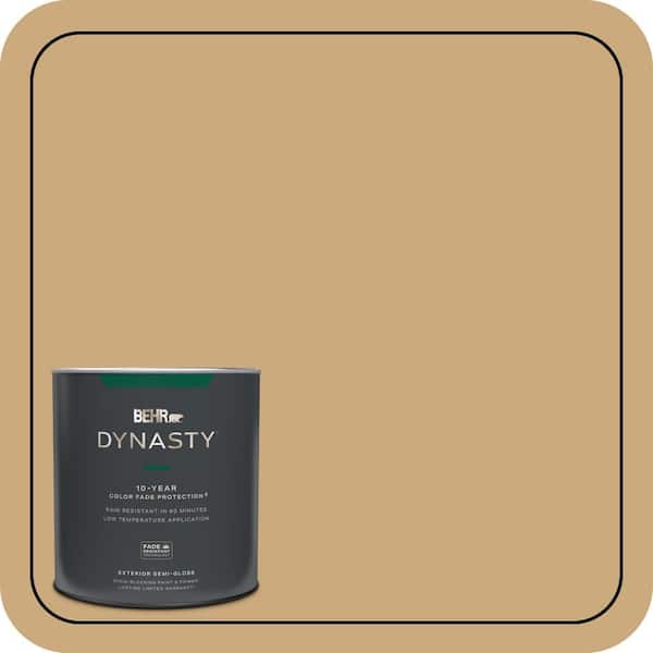 BEHR DYNASTY 1 qt. #S300-4 Flax Straw Semi-Gloss Enamel Exterior Stain-Blocking Paint & Primer