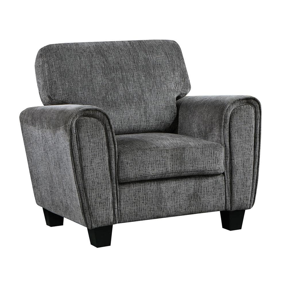 Tabor Dark Gray Chenille Arm Chair