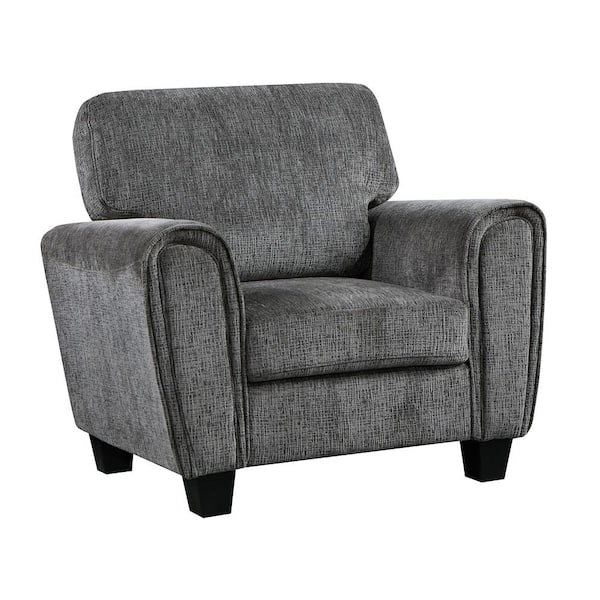 Lazzara Tabor Dark Gray Chenille Arm Chair