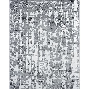 Wyatt Abstract Gray 5 ft. x 8 ft. Indoor Area Rug