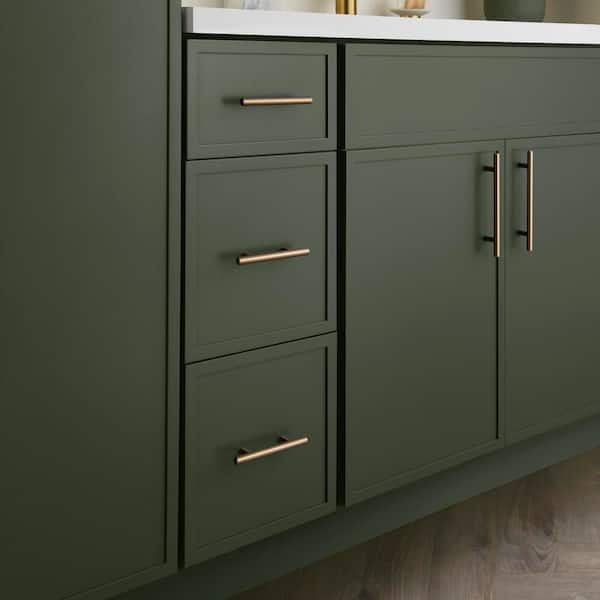Leyton 12 in. W x 21 in. D x 34.5 in. H Ready to Assemble Plywood Slim Shaker Bath Drawer Base Cabinet in Fern Green