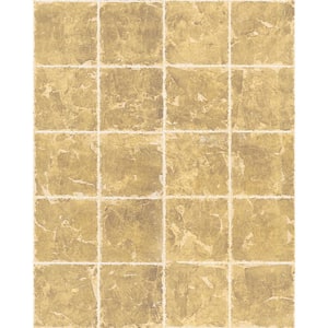 Ronald Redding Gold Metal Leaf Squares Paper Unpasted Matte Wallpaper (36 in. x 24 ft.)