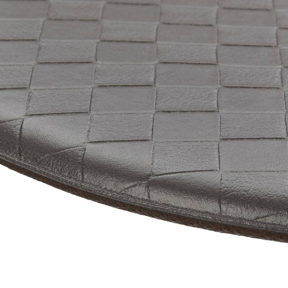 Charcoal Gray PVC Semi-Circle Anti-Fatigue Kitchen Mat