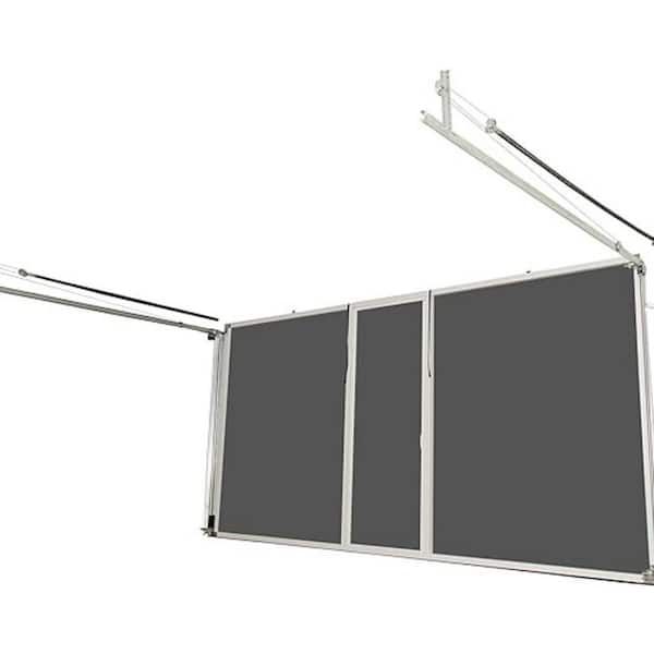 Lifestyle SCREENS THE MOST VERSATILE GARAGE SCREEN ON THE PLANET 12 ft. x 7 ft. Roll-Up Garage Door Screen with Sandstone Frame and Charcoal Fiberglass Mesh