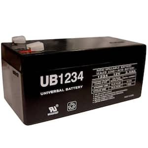12-Volt 3.4 Ah F1 Terminal Sealed Lead Acid (SLA) AGM Rechargeable Battery