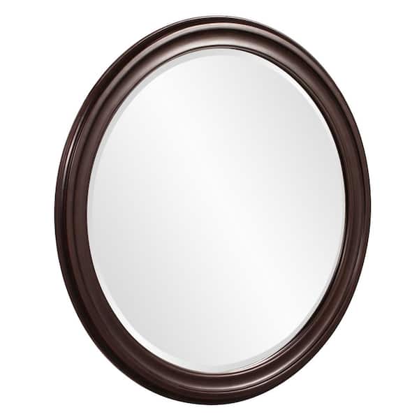 Marley Forrest - Medium Round Oil Rubbed Bronze Beveled Glass Casual Mirror (36 in. H x 36 in. W)