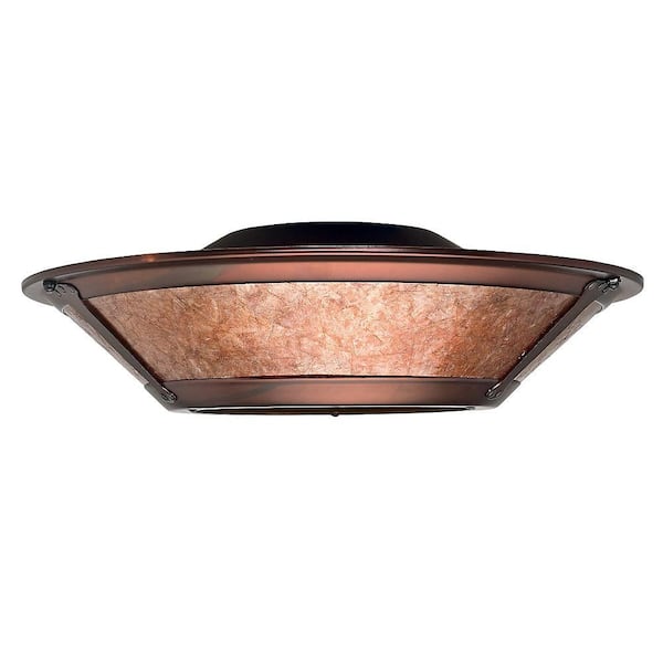 Casablanca 3-Light Weathered Copper Ceiling Fan Integrated Mica Fixture with Glass Light Kit-DISCONTINUED