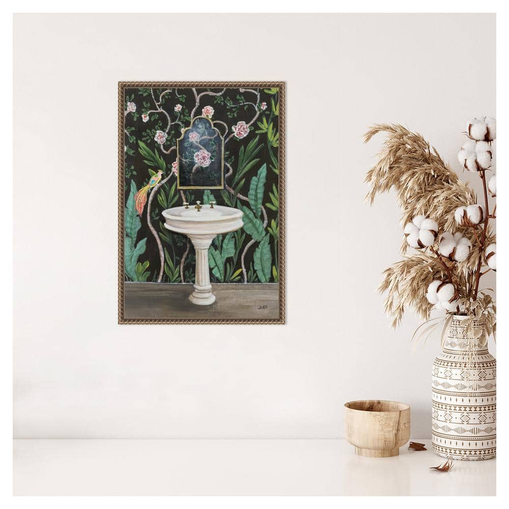Botanical Oasis Beaded Framed Canvas Wall Art, 16 x 23-in