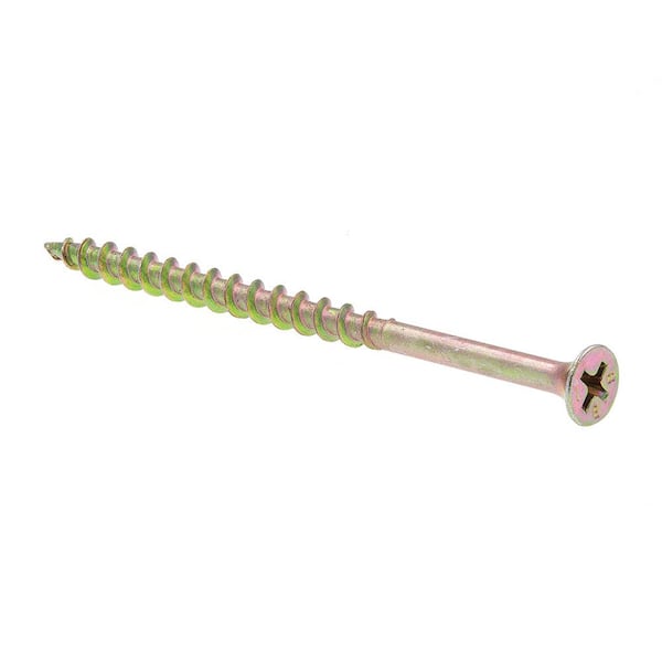 Prime-Line #8 x 3 in. Yellow Zinc Plated Case Hardened Steel Phillips Drive Bugle Head Particle Board Screws (50-Pack)