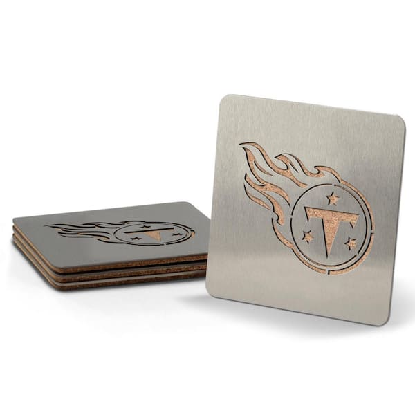 YouTheFan NFL Tennessee Titans 4 in. Metallics Coasters (Set of 4)