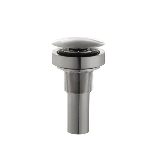 DECOLAV 2.953 in. x 8.625 in. Drain with Removable Mounting System in Satin Nickel
