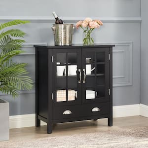 Claire Black Storage Cabinet with Drawer