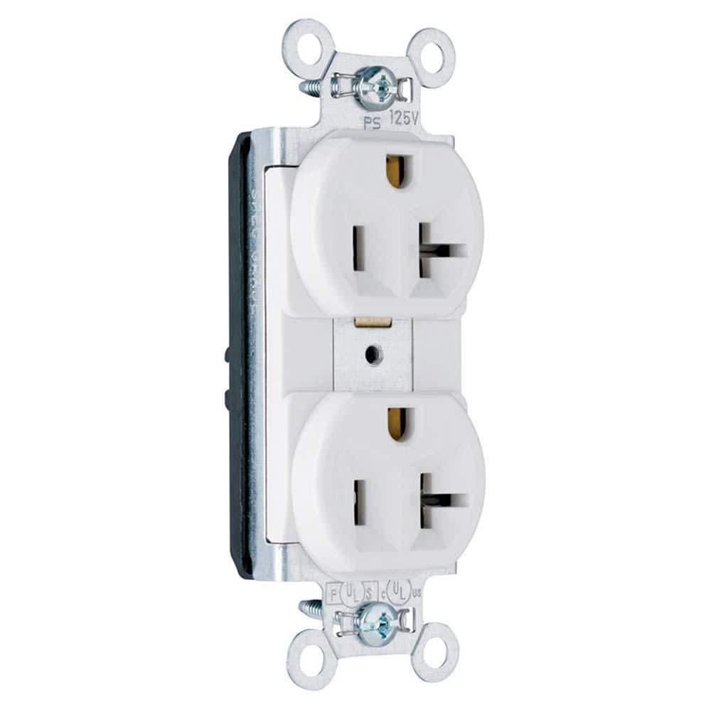 PlugTail 20 Amp Spec Grade Duplex Outlet, White price history on PriceWatchPro