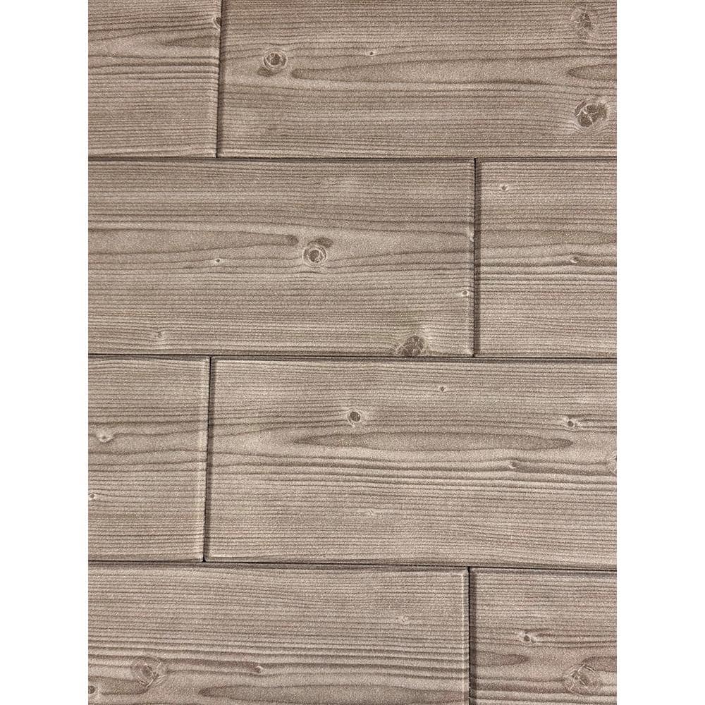 Warm Gray 0.5 ft. x 3 ft. Glue up Foam Wood Ceiling Tiles Planks (19.5 sq. 