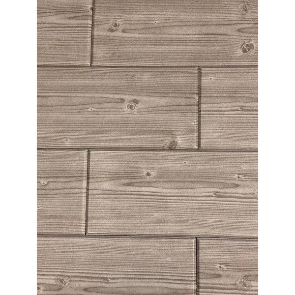 A La Maison Ceilings Warm Gray 0.5 ft. x 3 ft. Glue up Foam Wood Ceiling Tiles Planks (156 sq. ft./case)