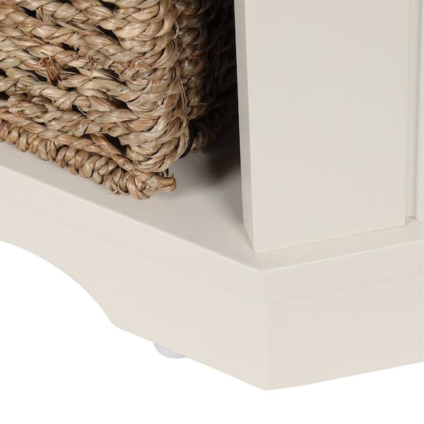 Whitaker white storage deals bench