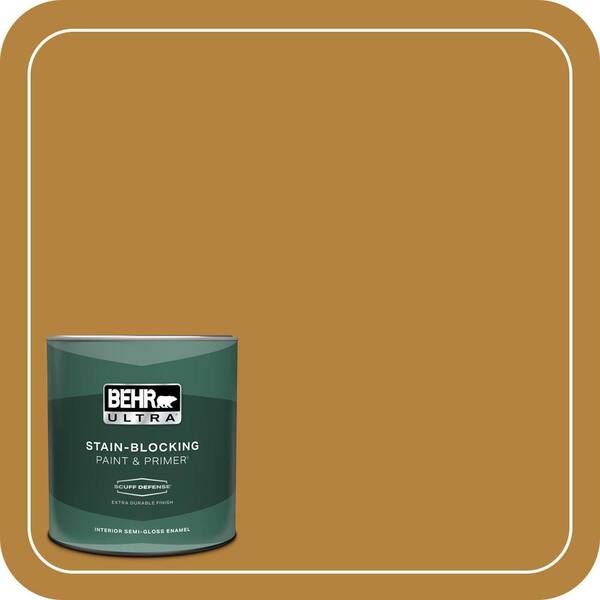 BEHR ULTRA 1 qt. #S-H-330 Honeysuckle Blast Extra Durable Semi-Gloss Enamel Interior Paint & Primer