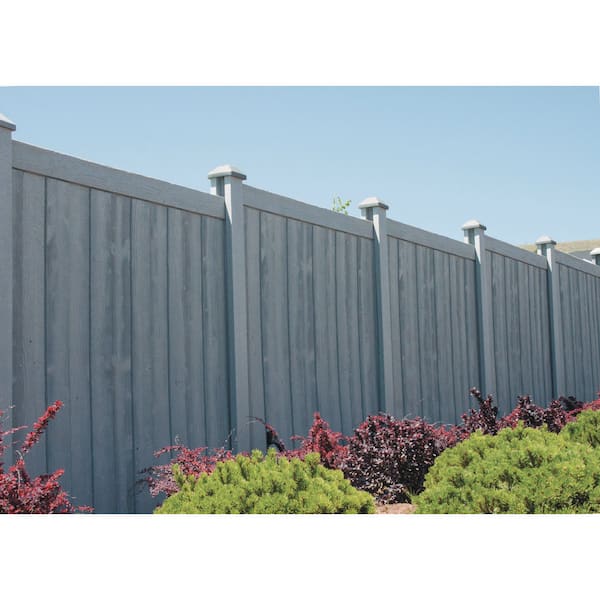 SimTek 5 in. x 5 in. x 8-1/2 ft. Gray Composite Fence Corner