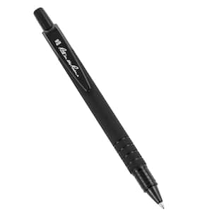 Weatherproof Durable Plastic Clicker Pen, Black Ink (2-Pack)