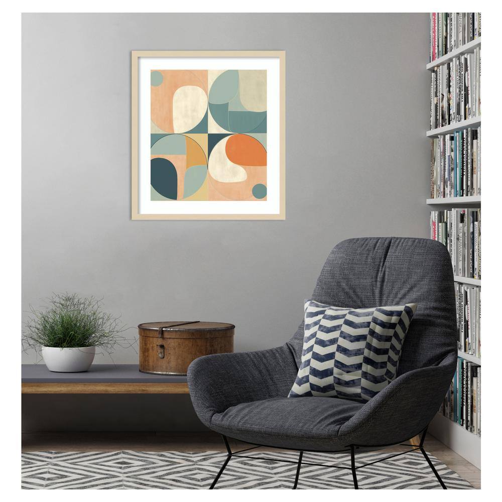 Amanti Art 23"x25" Shapes in Concert by Irena Orlov Wood Framed Wall Art Print