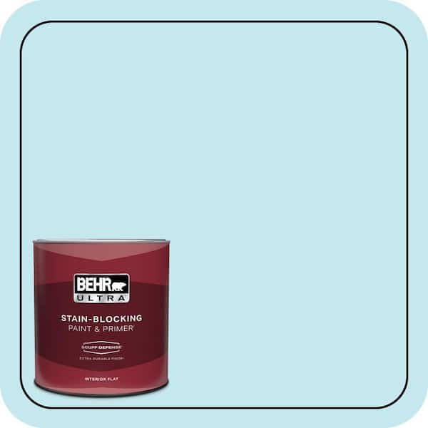 BEHR ULTRA 1 qt. #P480-1 Niagara Mist Extra Durable Flat Interior Paint & Primer