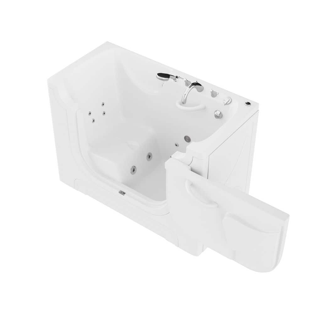 WTHDX Series 60 in. x 30 in. Right Side Drain Walk-In Whirlpool Jetted Bathtub in White with Quick Fill Faucet Set price history on PriceWatchPro