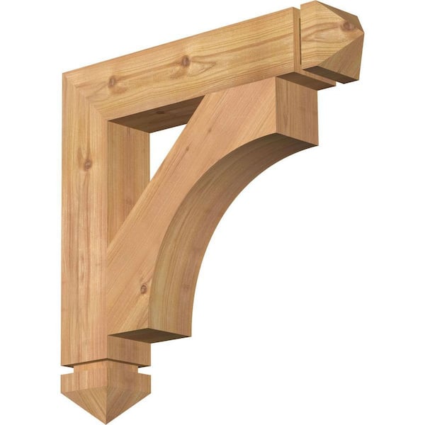 Ekena Millwork 3.5 in. x 20 in. x 20 in. Western Red Cedar Westlake Arts and Crafts Smooth Bracket