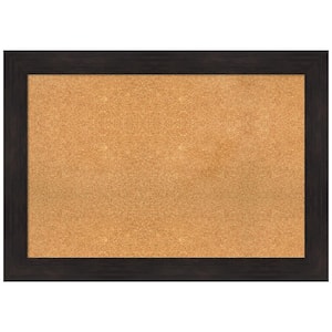 Furniture Espresso 41.62 in. x 29.62 in. Framed Corkboard Memo Board