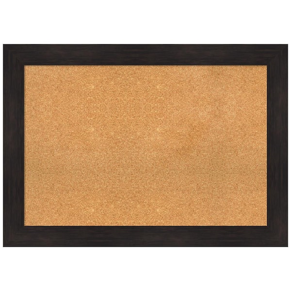 Amanti Art Furniture Espresso 41.62 in. x 29.62 in. Framed Corkboard Memo Board
