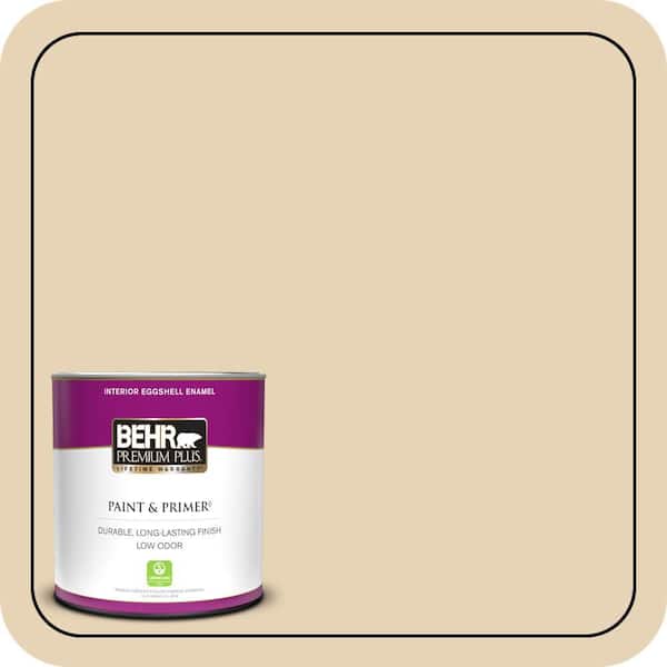 BEHR PREMIUM PLUS 1 qt. #PPU7-18 Sand Pearl Eggshell Enamel Low Odor Interior Paint & Primer