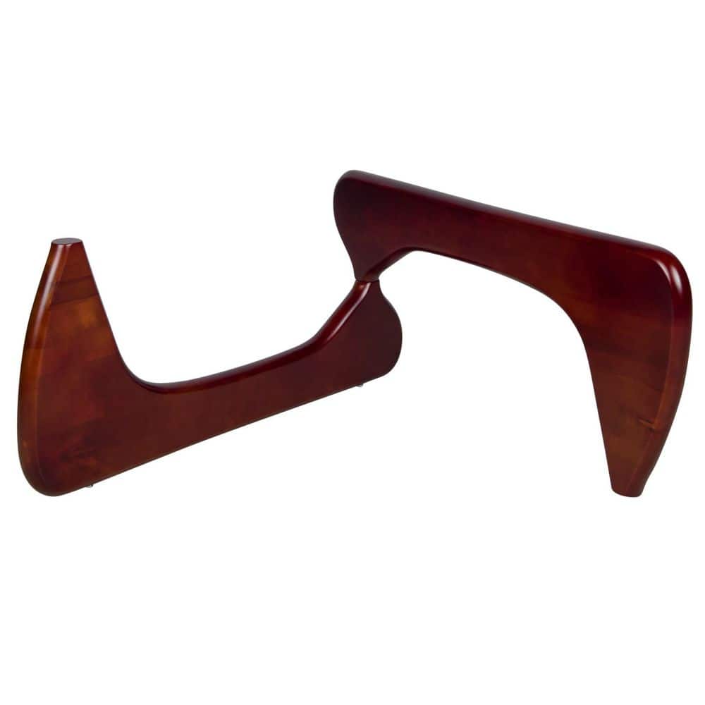 Mid-Century Modern Cherry Wood & Glass Triangle Coffee Table