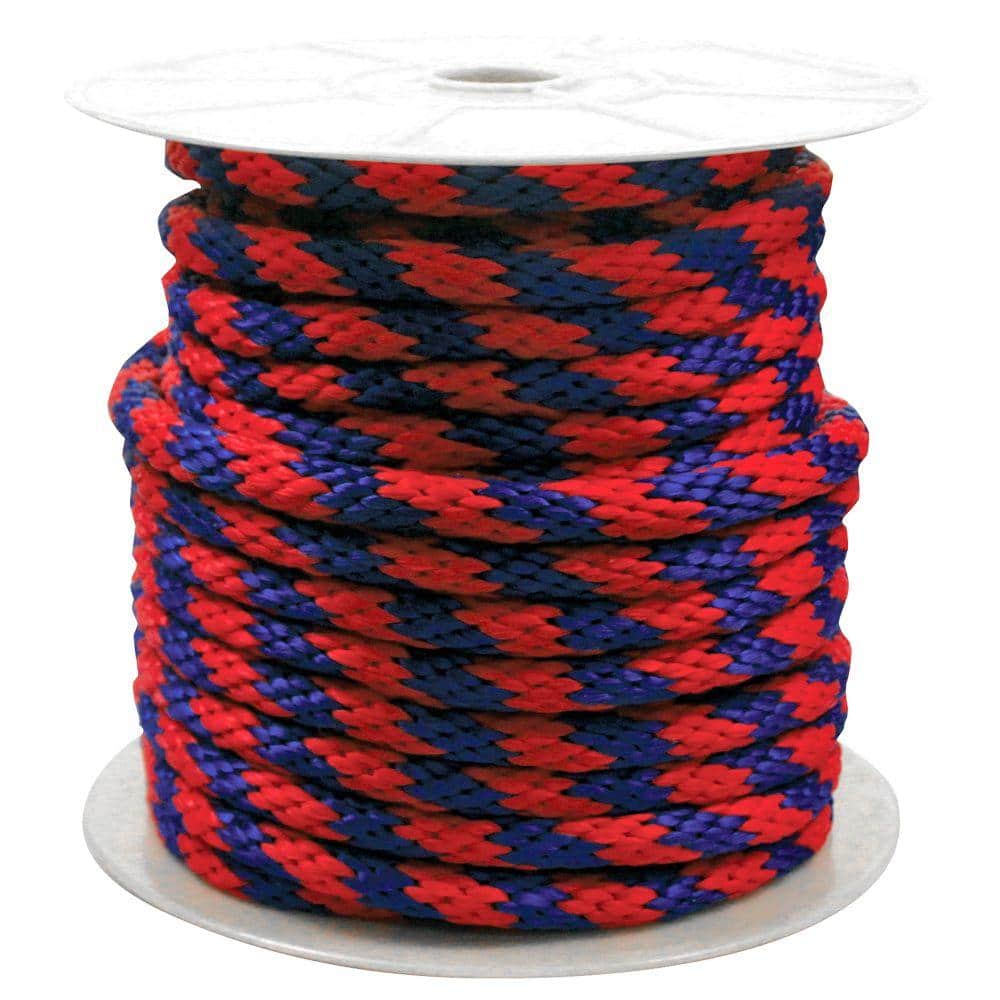 100ft 1/2 inch Double Braided Polyester Rope High Strengh Nylon Core Rope  for Anchor, Tree Work, Cargo, Pulling, Sailing