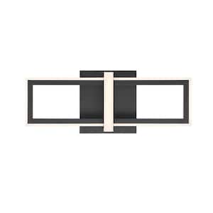 Bordon Black Outdoor Hardwired Wall Sconce with Integrated LED
