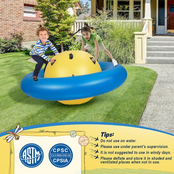 Costway 7.5 ft. Inflatable Dome Rocker Bouncer with 6
