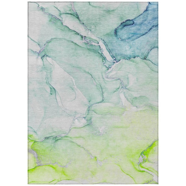 Addison Rugs Chantille ACN516 Green 9 ft. x 12 ft. Machine Washable Indoor/Outdoor Geometric Area Rug