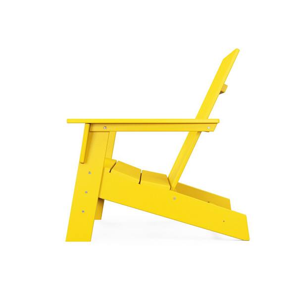 POLYWOOD Grant Park Lemon Modern Plastic Patio Outdoor Adirondack