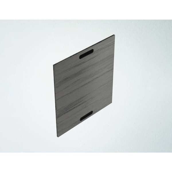 WeatherStrong Miami Dark Ash High Density Polythylene 0.63 in. x 22.5 in. x 30 in. Outdoor Kitchen Cabinet Base End Panel