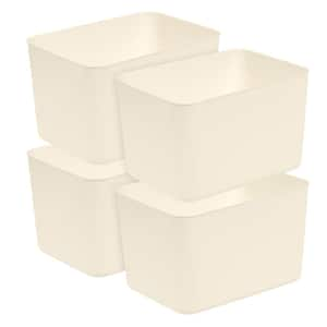 24 Qt. Nestable Storage Organizer Bin Large (4-Pack)