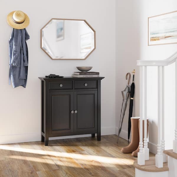Simpli Home Amherst Hickory Brown 36 in. H Storage Cabinet with 2